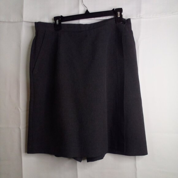 Vintage Elbeco Post Office Regulation Shorts Skort Women 16 Union Made Gray - Picture 1 of 16